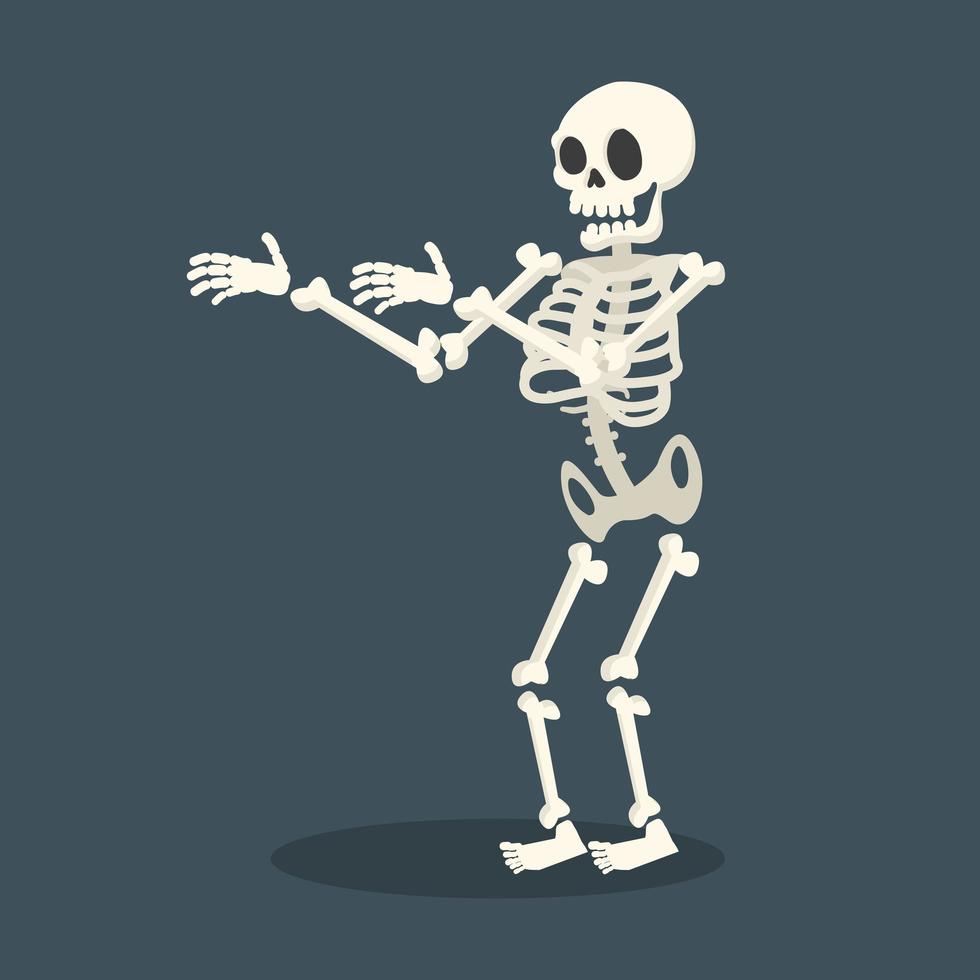 esqueleto em estilo simples vetor