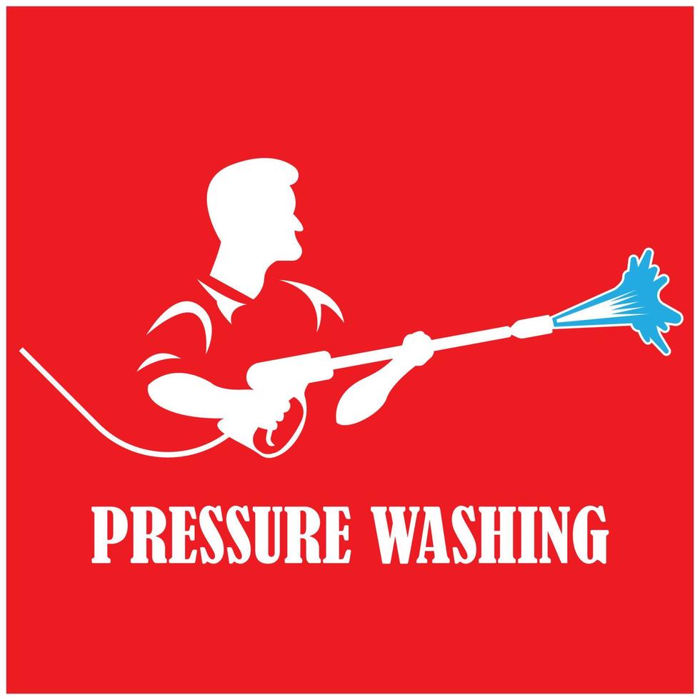 modelo de logotipo de lavagem de pressão. desenho vetorial de limpeza. vetor