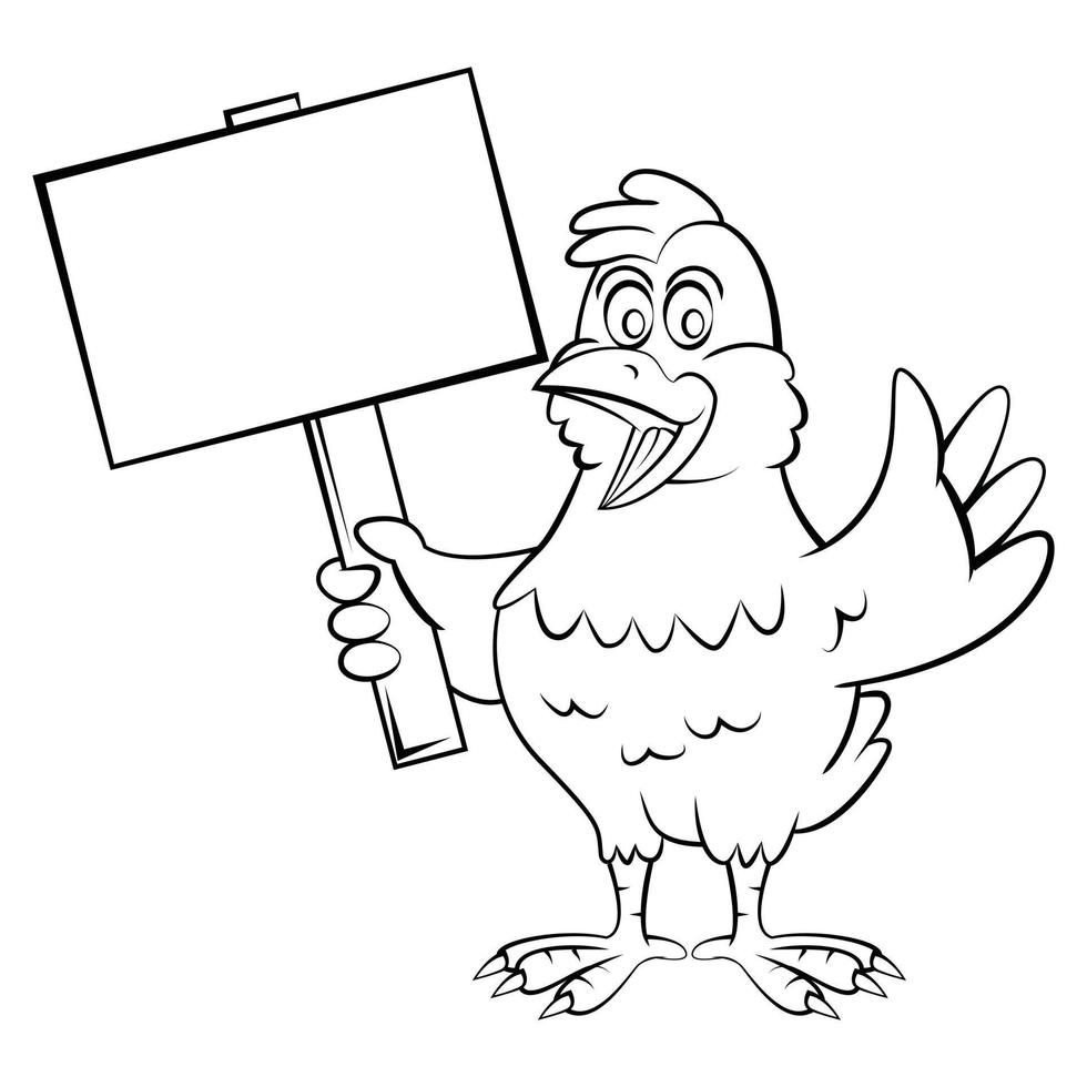 ilustração de esboço de mascote de frango vetor