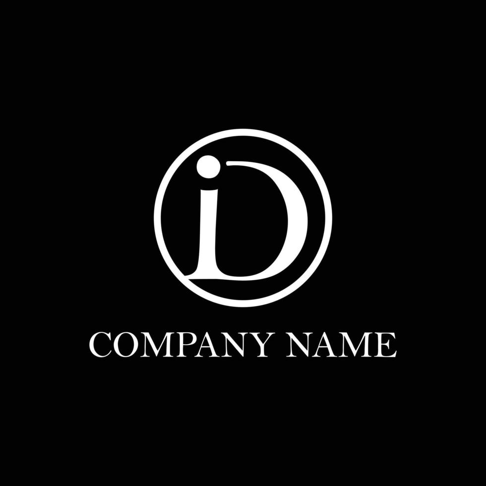 inspiração de design de logotipo de letra di, vetor de logotipo de nome de letra limpo e inteligente
