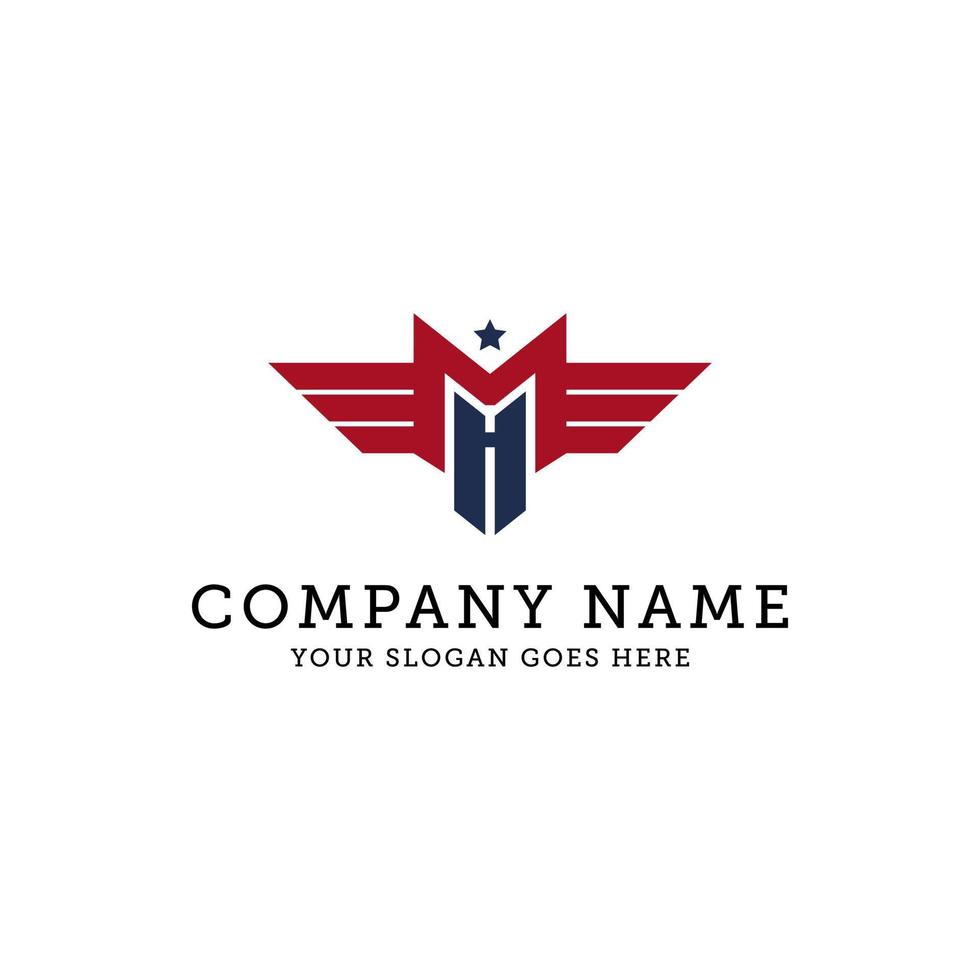 logotipo militar, designs de logotipo fortes e limpos com letra m, pode ser usado para sua marca registrada, identidade de marca ou marca comercial vetor