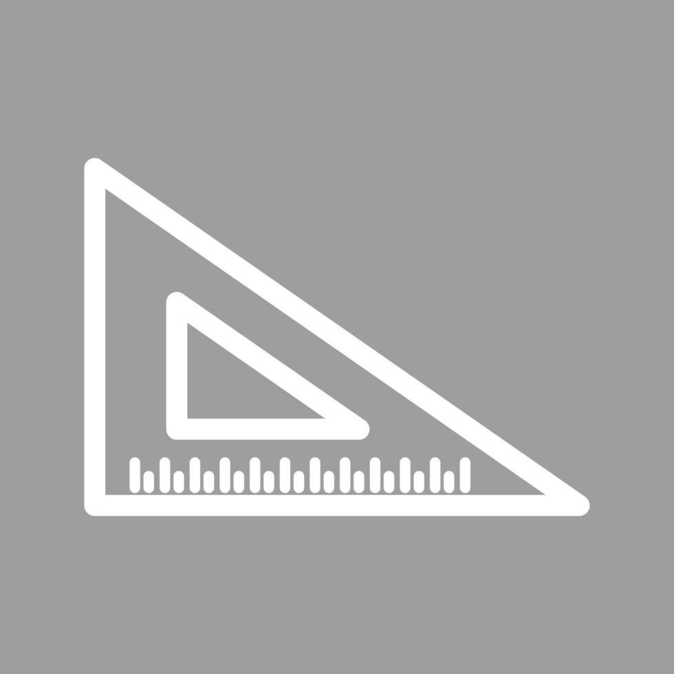 ícone de fundo de cor de linha de régua de triângulo vetor