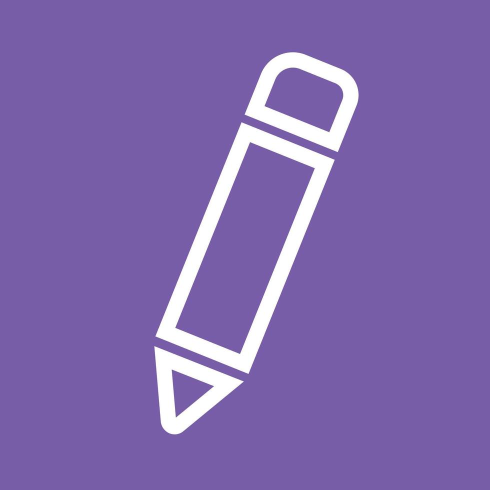 ícone de fundo de cor de linha de lápis vetor