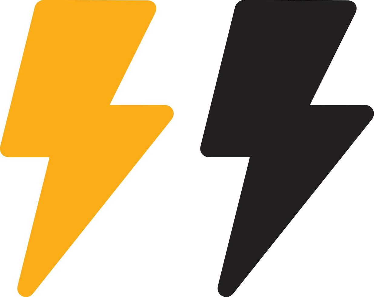 ícones de flash de relâmpago de parafuso. coleção de ícones flash. logotipo do parafuso vetor