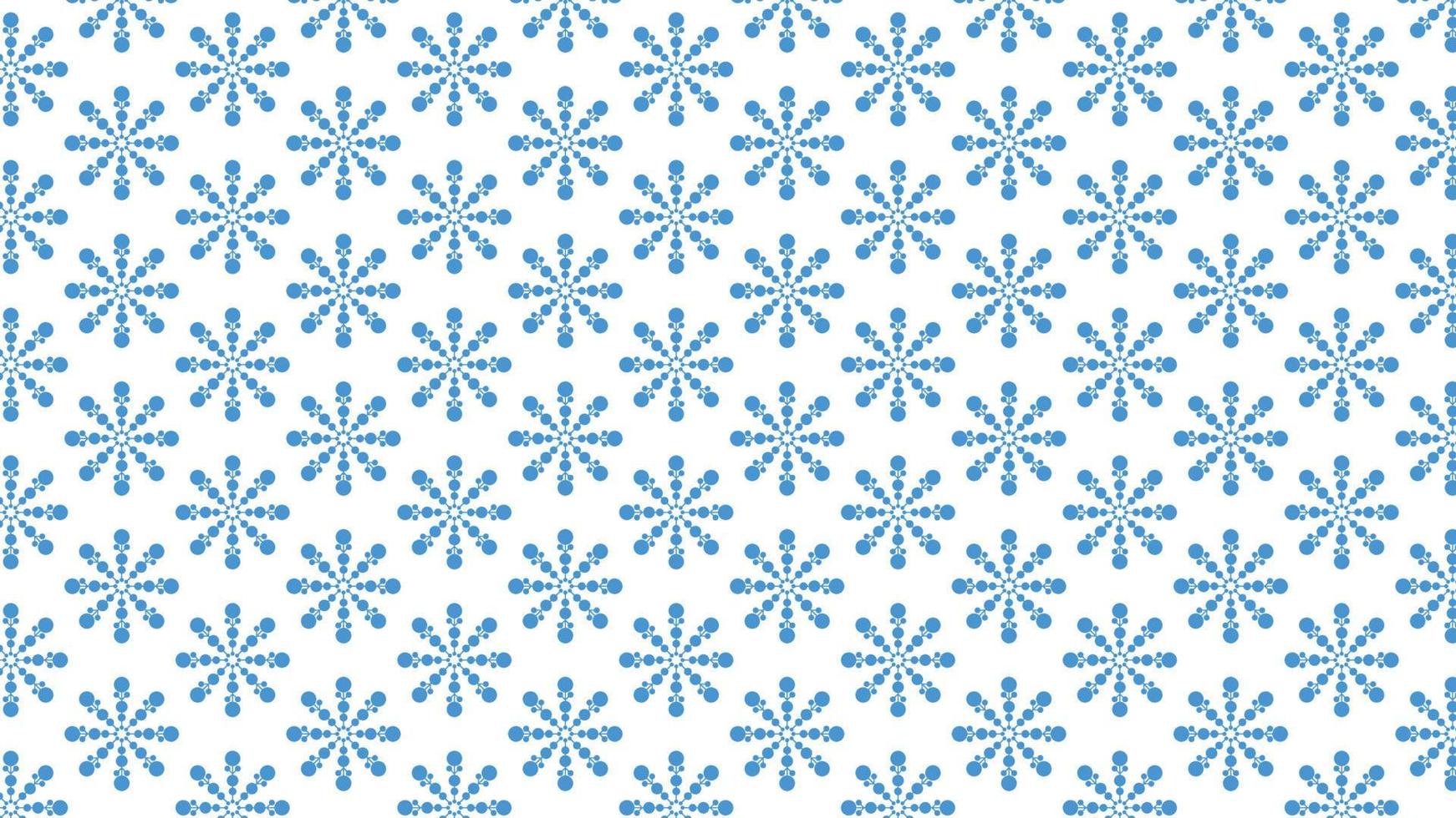 papel de parede geométrico do floco de neve azul no branco vetor