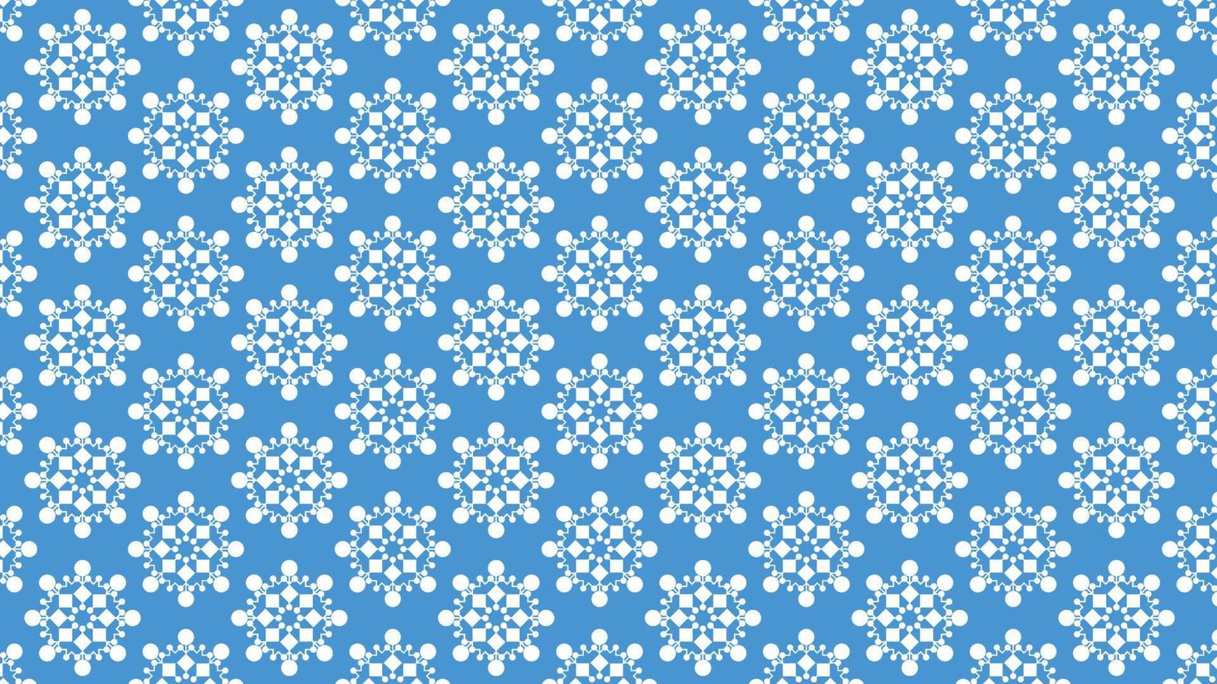 papel de parede geométrico floco de neve iii azul, branco vetor