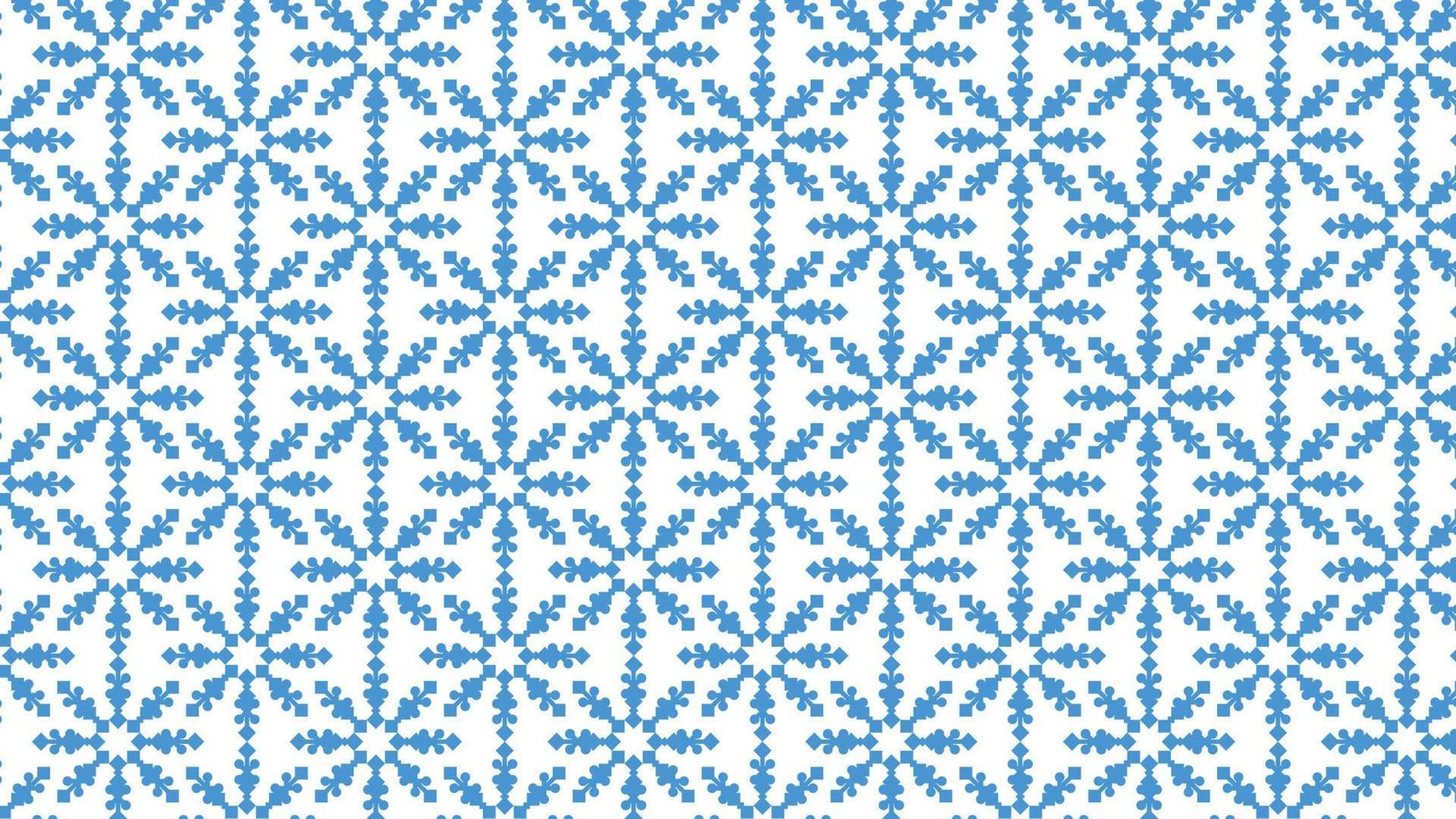 papel de parede de floco de neve geométrico iv azul, branco vetor