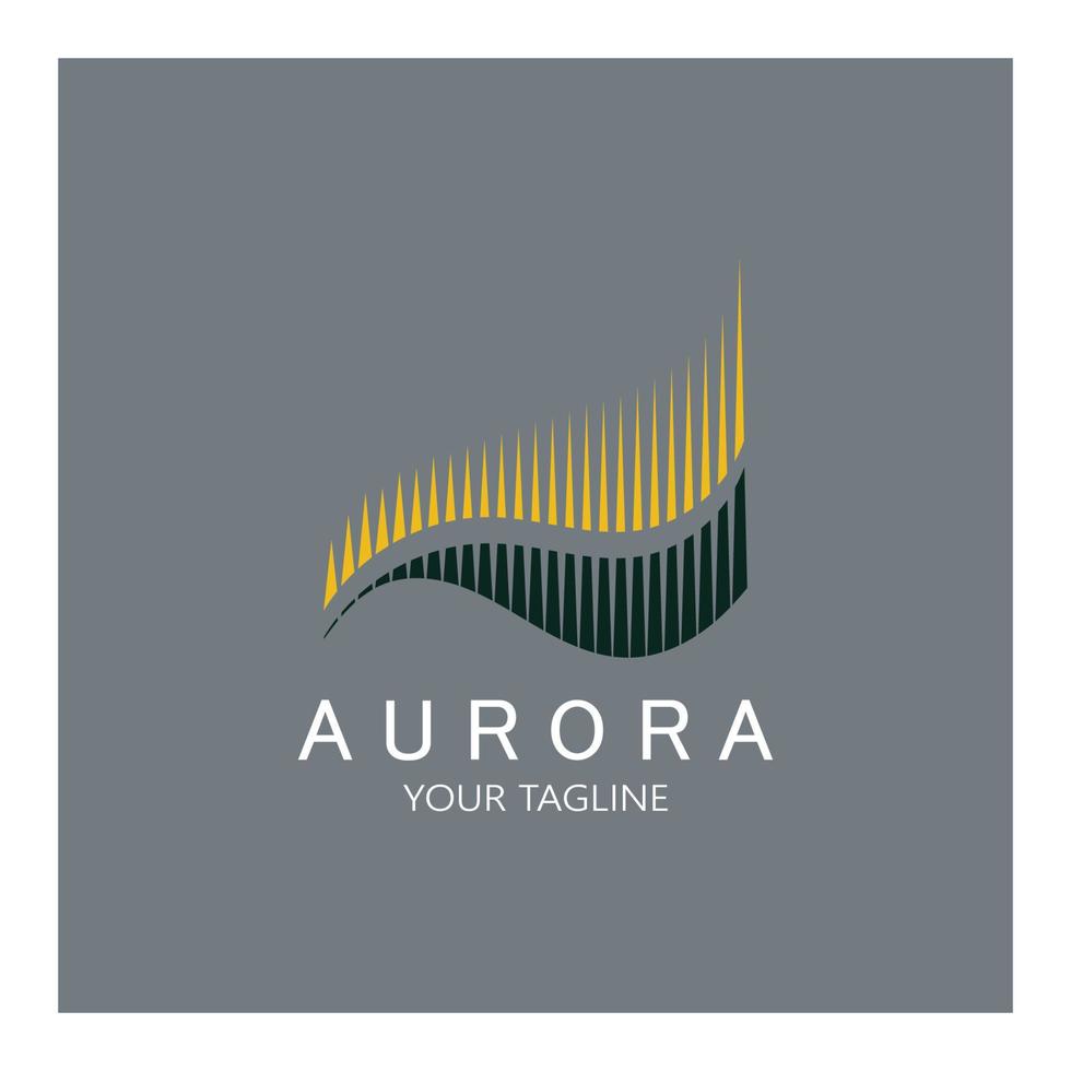 modelo de vetor de ilustração de ícone de design de logotipo aurora