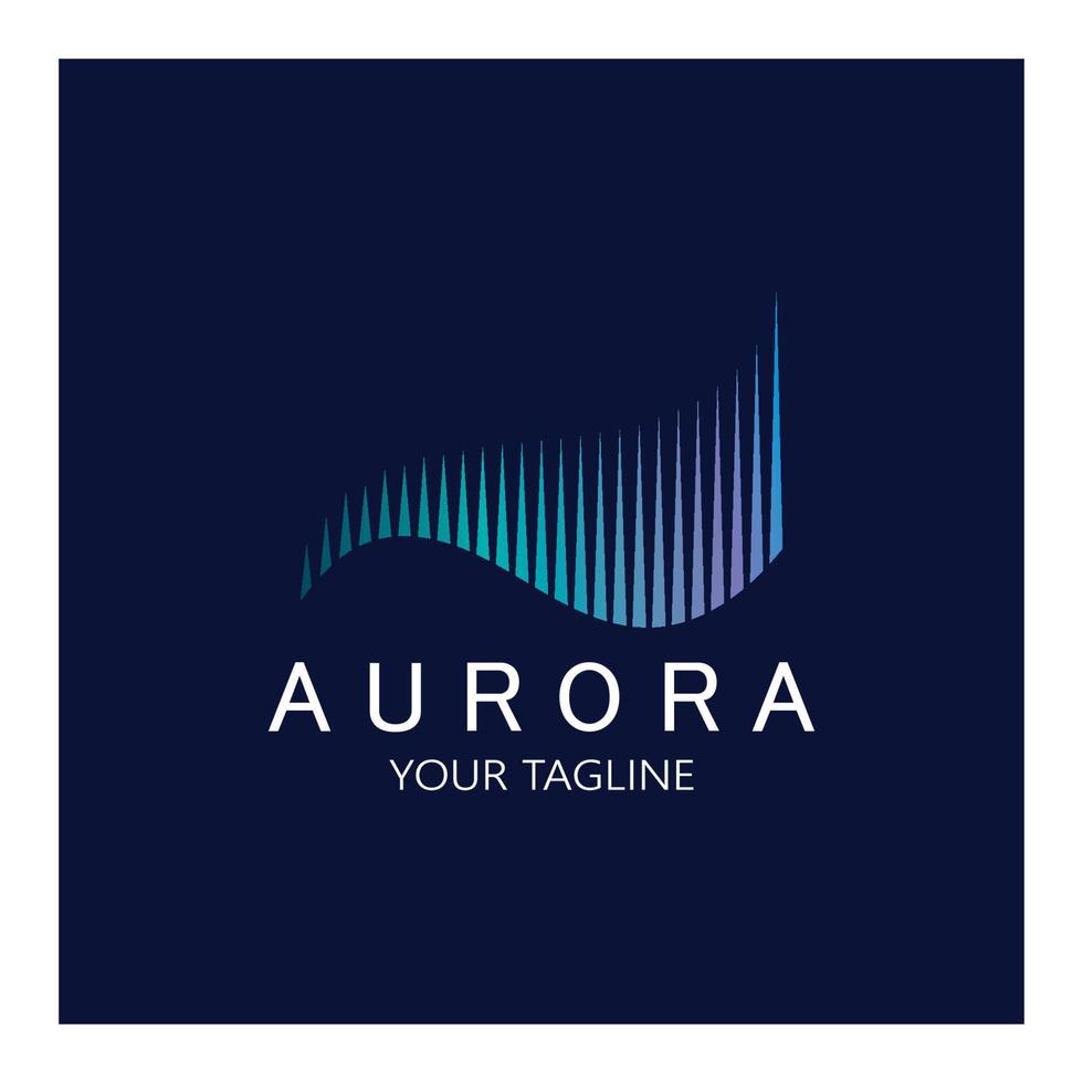 modelo de vetor de ilustração de ícone de design de logotipo aurora