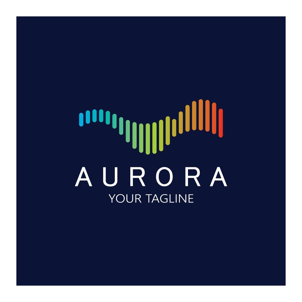 modelo de vetor de ilustração de ícone de design de logotipo aurora