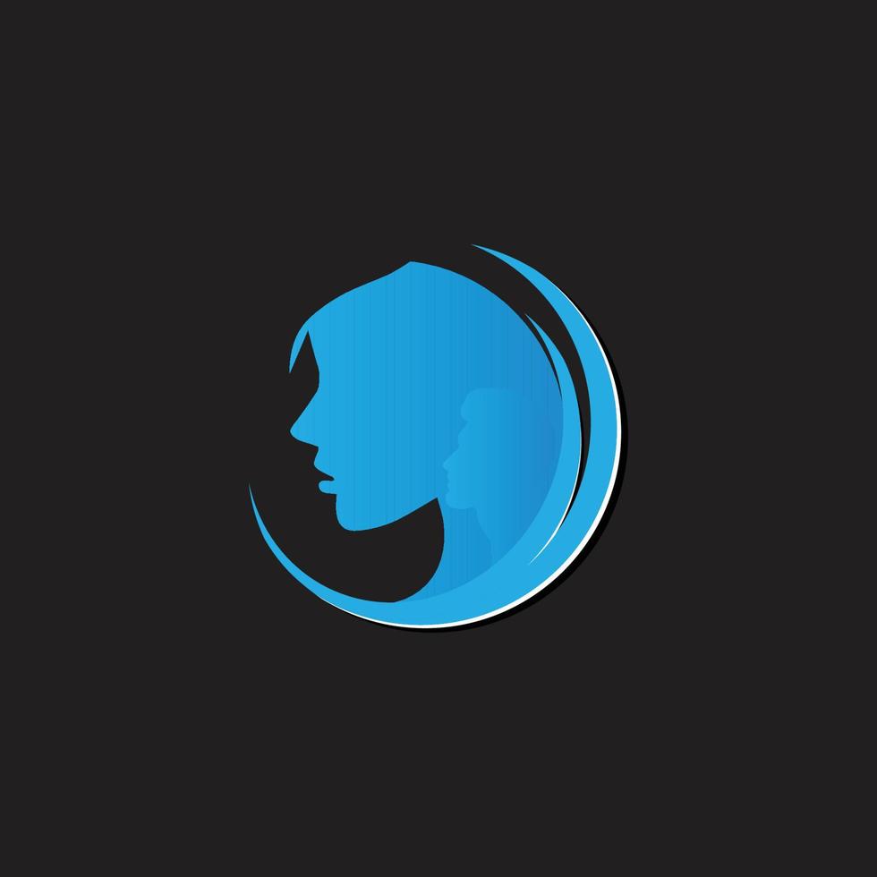 ícone do logotipo feminino, símbolo, logotipo de cor gradiente, logotipo do dia da mulher vetor