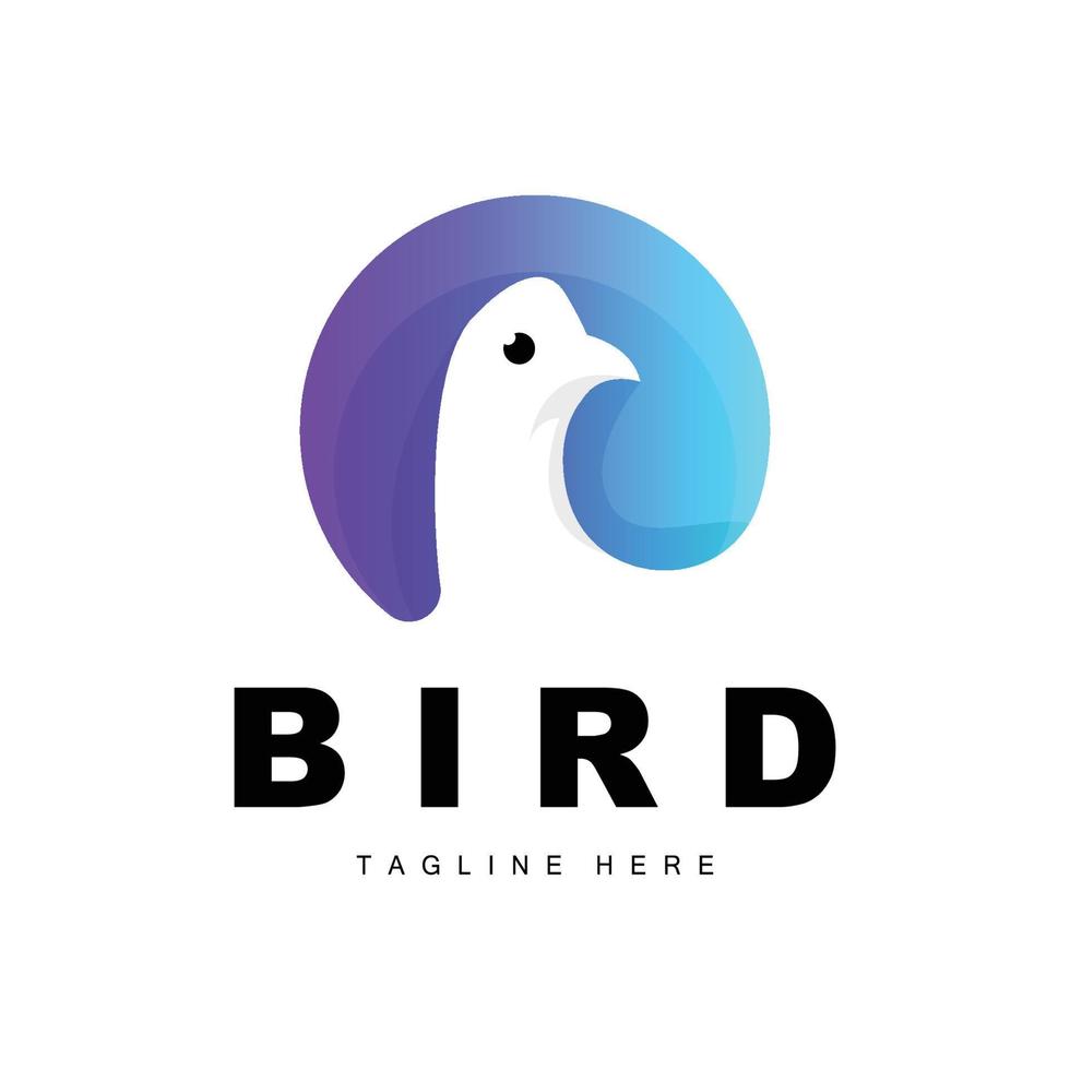 logotipo de pássaro, vetor de asas de pássaro, design minimalista, para marca de produto, ilustração de ícone de modelo