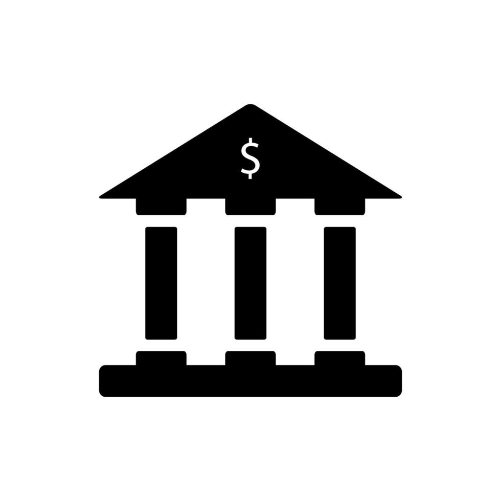 sinal e símbolo de vetor de ícone de banco
