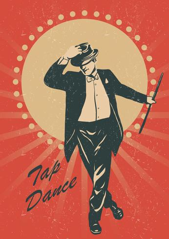 Vetor do cartaz da dança do tap