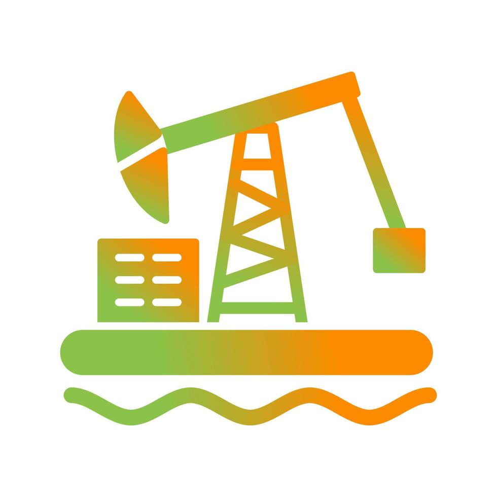 ícone de vetor de plataforma de petróleo