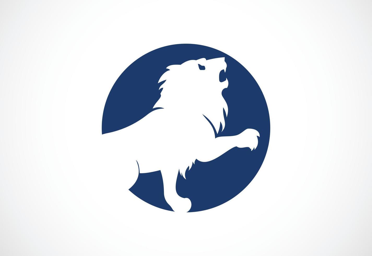 o design do logotipo do leão, modelo de design vetorial vetor