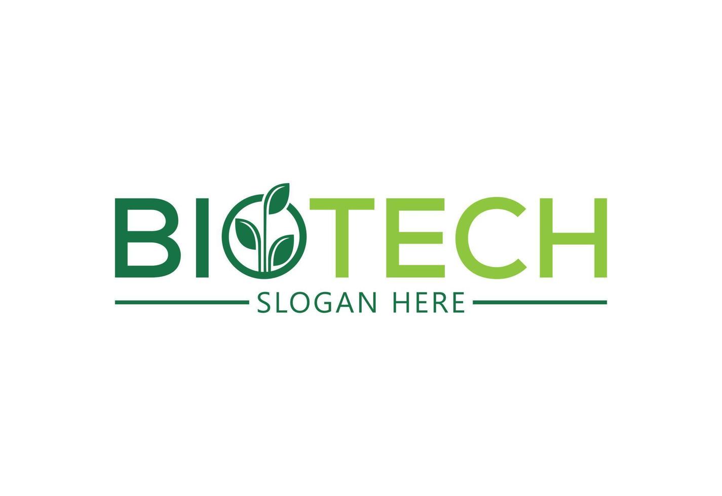 design de logotipo de biotecnologia, modelo de design vetorial vetor