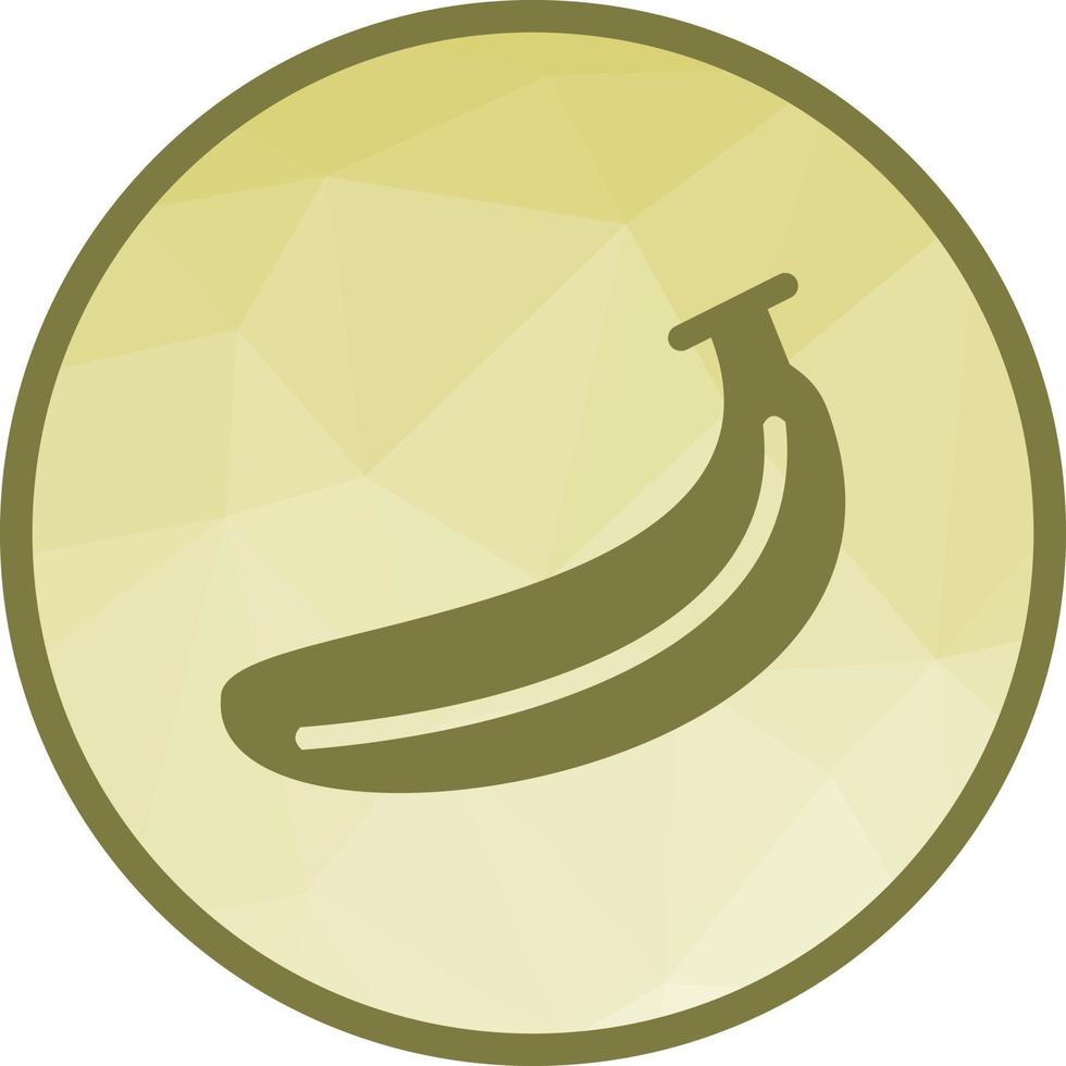 ícone de plano de fundo baixo poli de bananas vetor