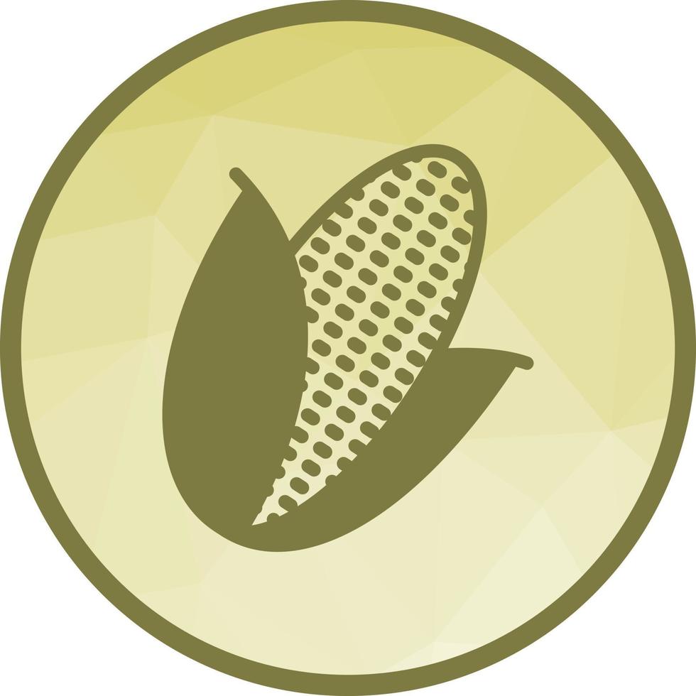 ícone de fundo de baixo poli de milho vetor