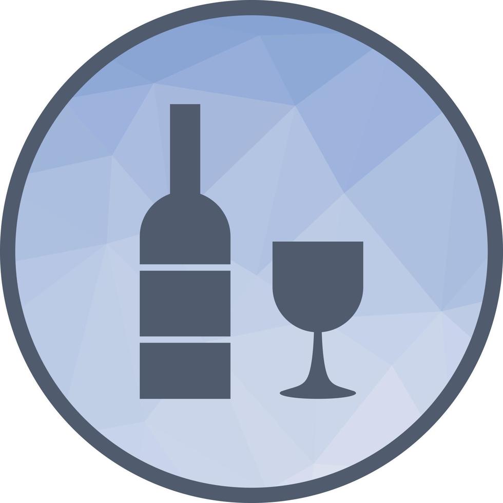 ícone de fundo baixo poli de vinho vetor