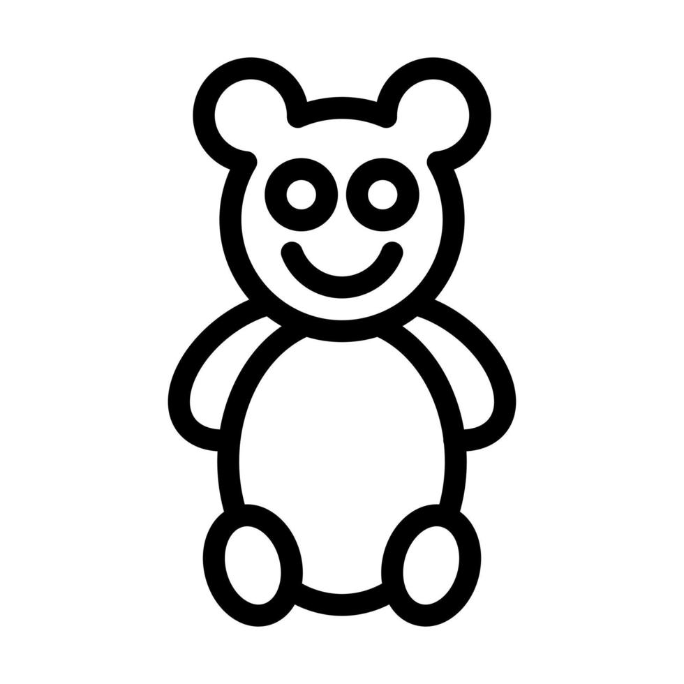 design de ícone de ursinho de pelúcia vetor