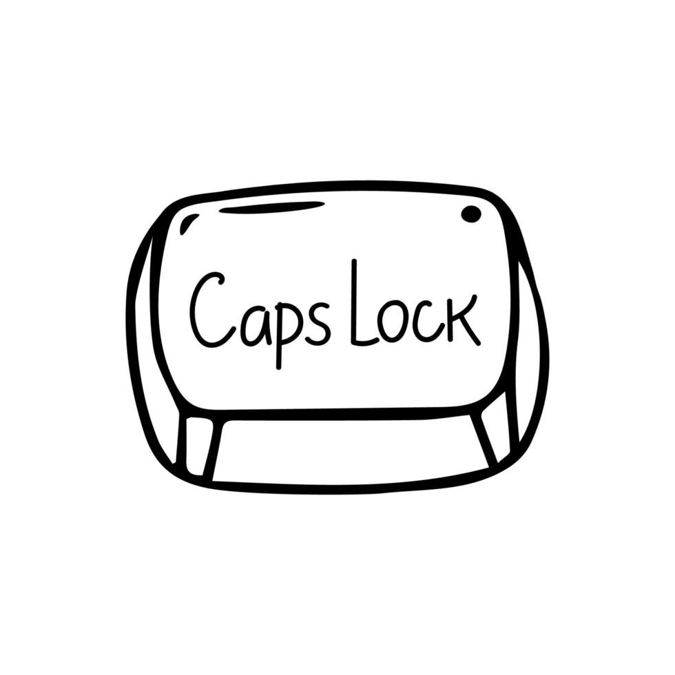 ícone de chave caps lock. imagem de clipart isolada no fundo branco. vetor