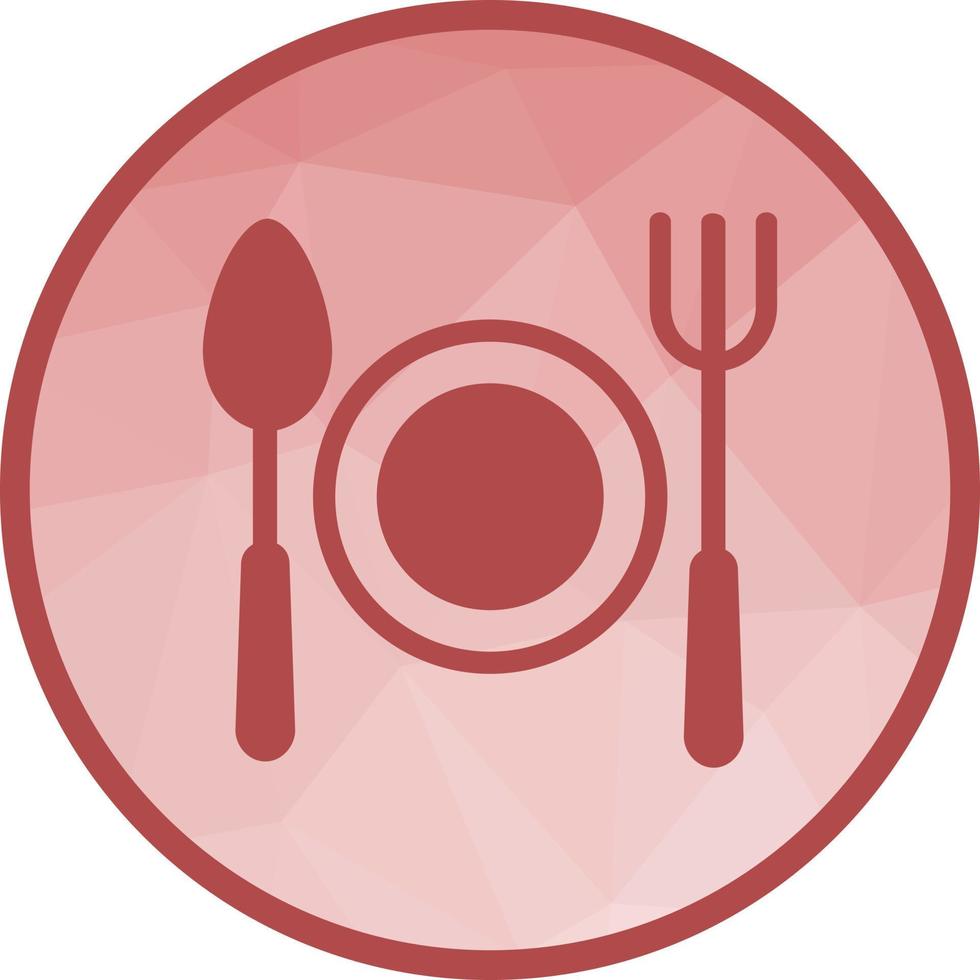 ícone de plano de fundo baixo poli para jantar vetor
