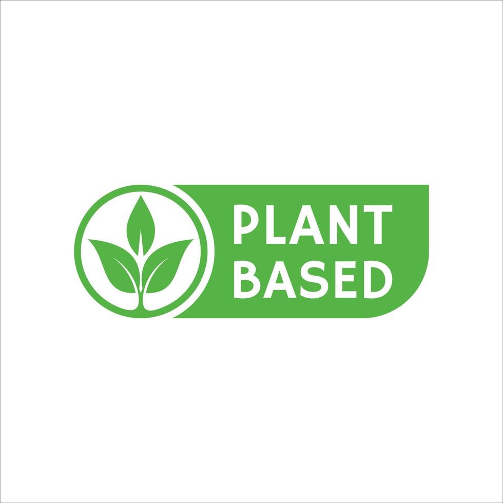 ícone baseado em planta vector verde. ilustração de planta redonda com folha