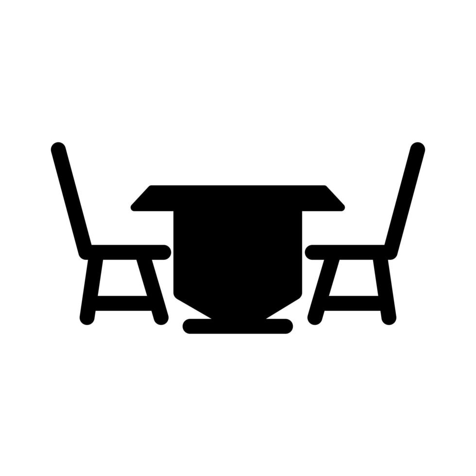ícone de vetor de mesa de almoço
