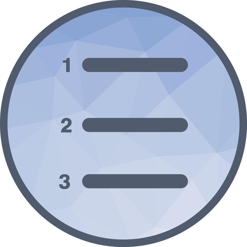 lista numerada ícone de plano de fundo baixo poli vetor