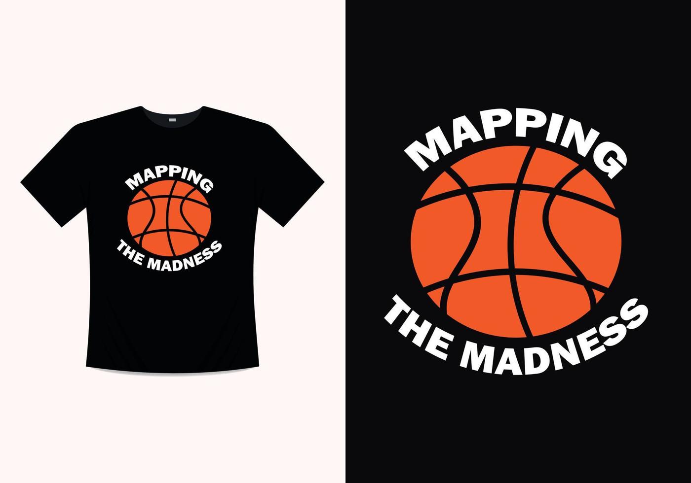 design de modelo para impressão de camiseta march madness vetor