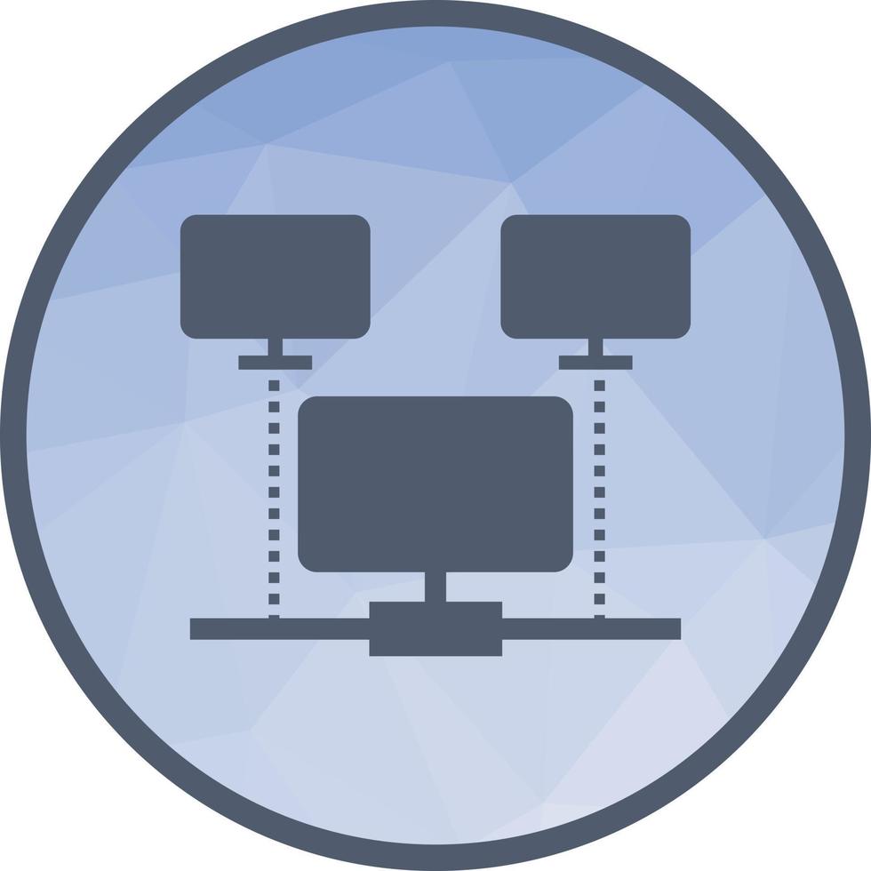 ícone de plano de fundo de baixo poli de sistemas conectados ii vetor