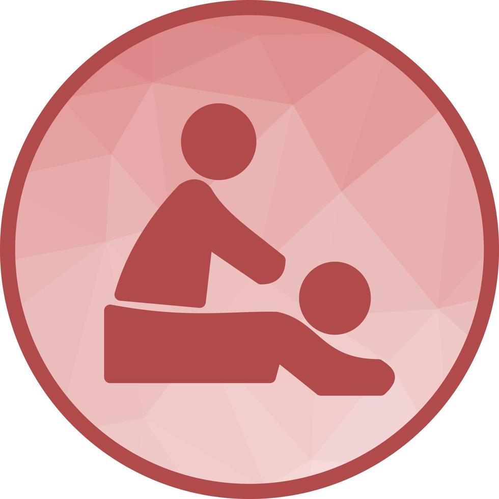 ícone de plano de fundo baixo poli de massagem vetor