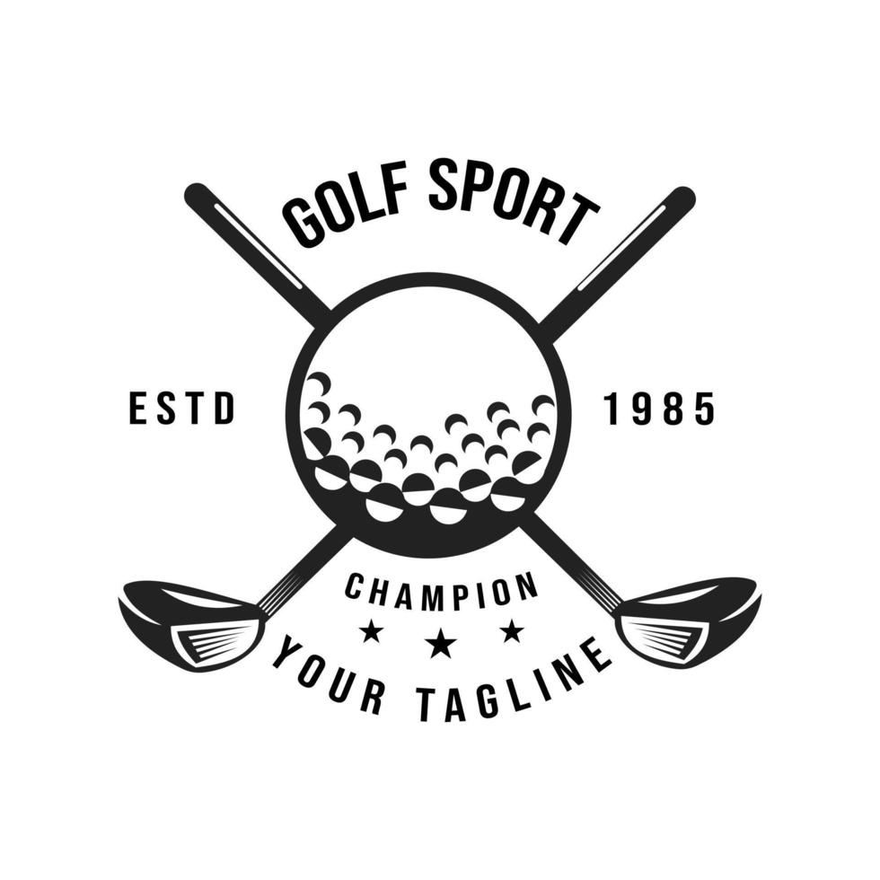 clube de golfe de design retro vintage, torneio de golfe, competição de país. competição de prestígio vetor