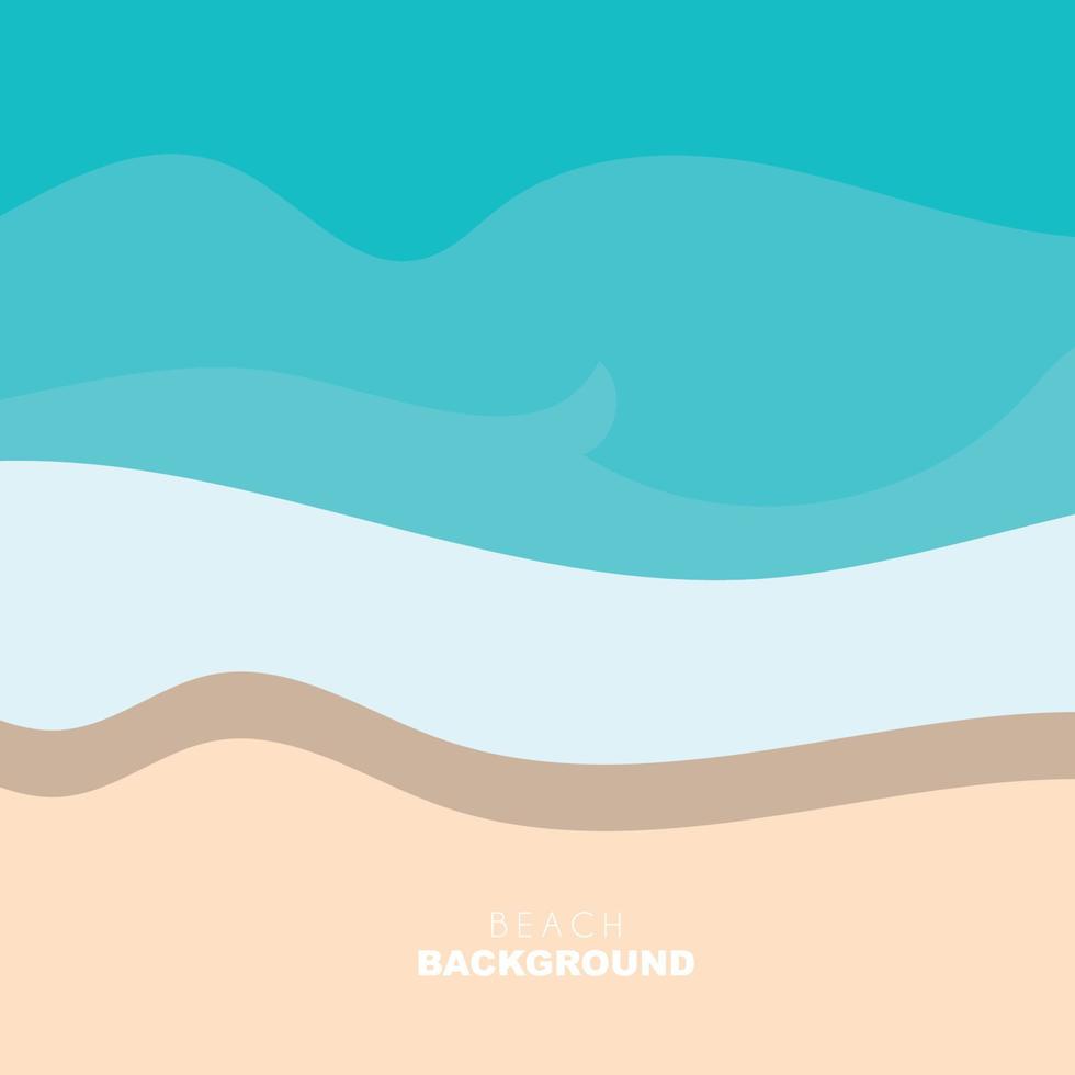 fundo de praia, design de cena de praia com areia e ondas do mar, ilustração vetorial de ícone de modelo vetor