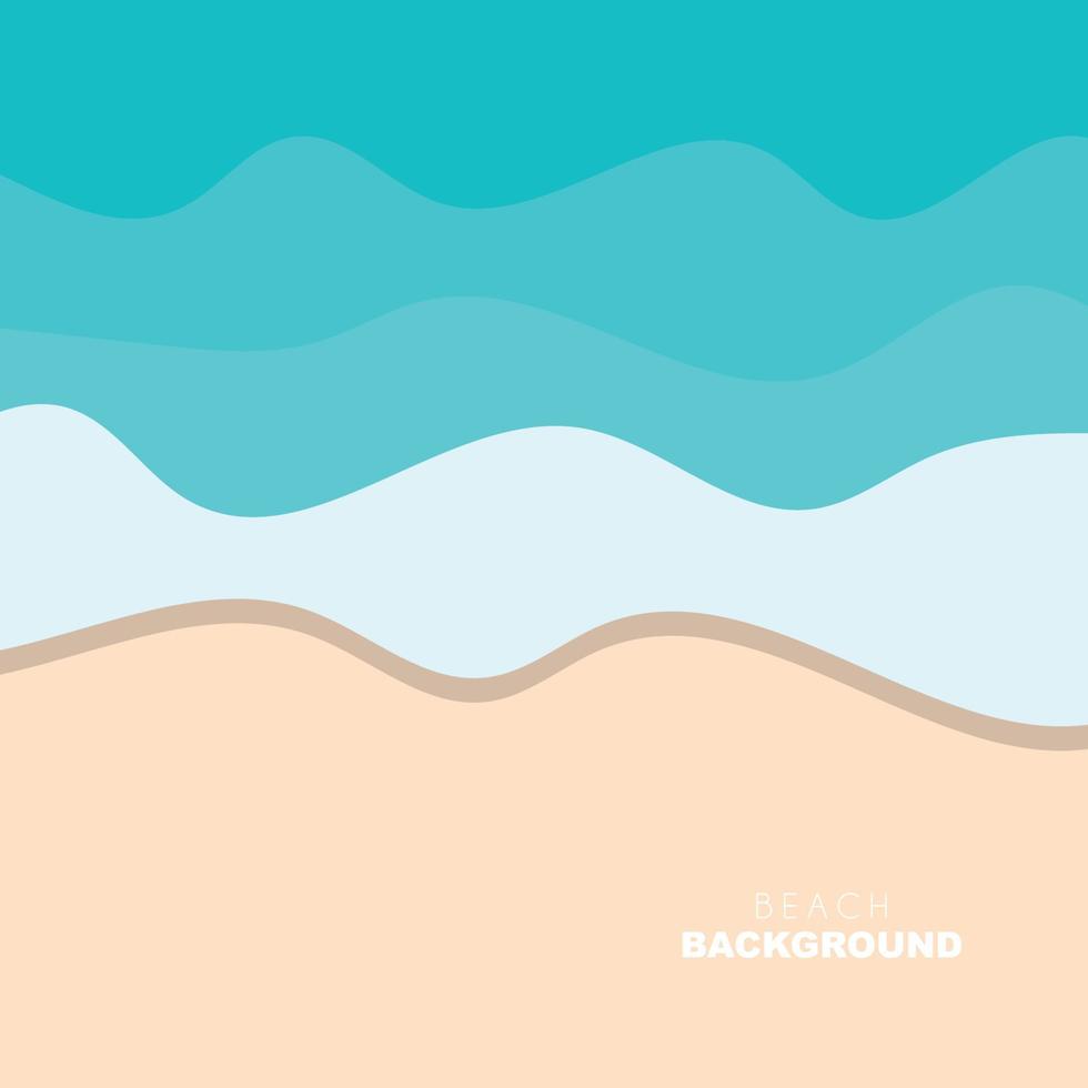 fundo de praia, design de cena de praia com areia e ondas do mar, ilustração vetorial de ícone de modelo vetor