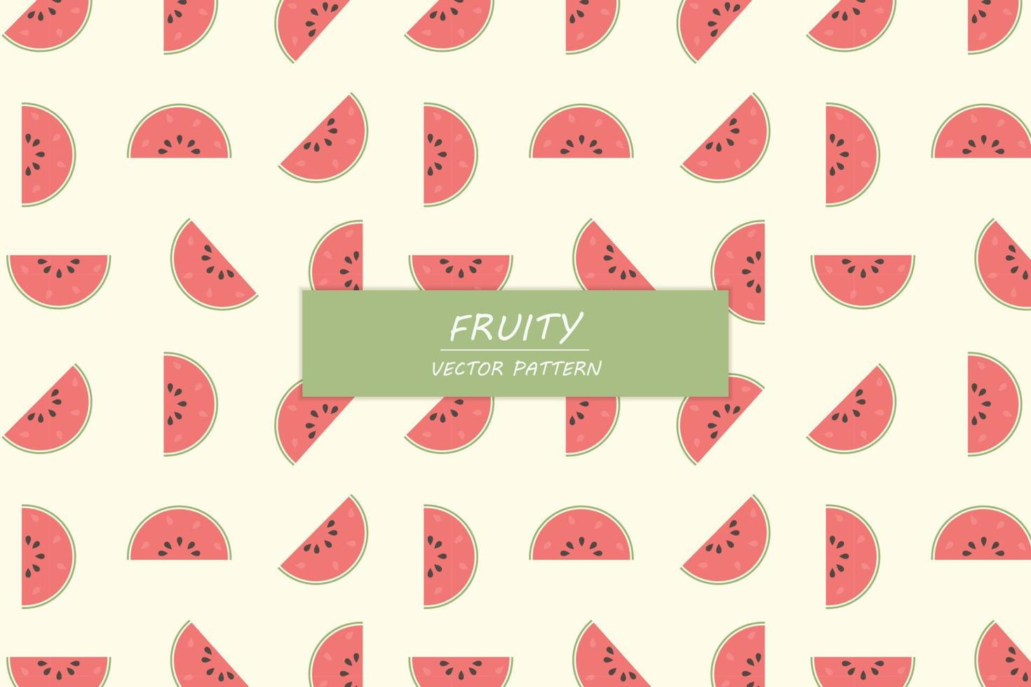 melancia frutas frescas design fofo padrão de vetor de repetição sem costura abstrato