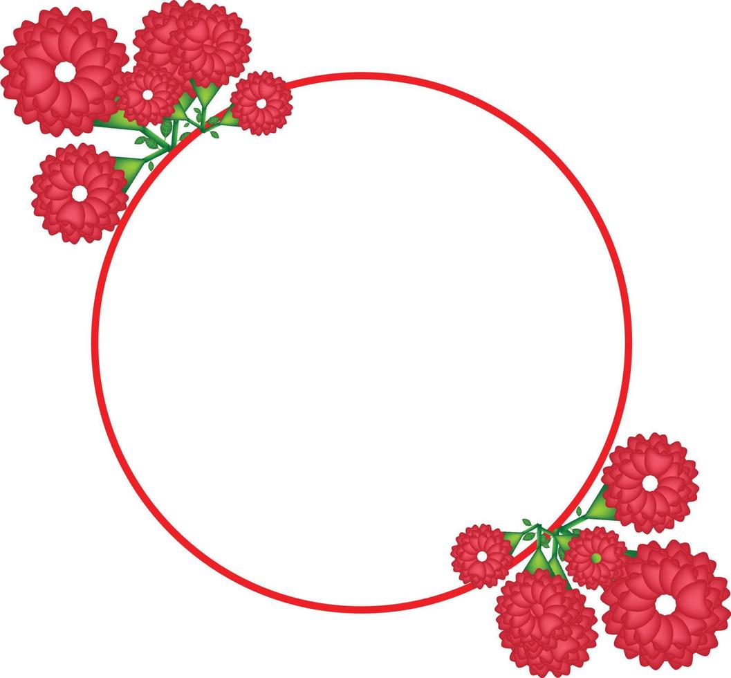 modelo de vetor de moldura floral grátis realista