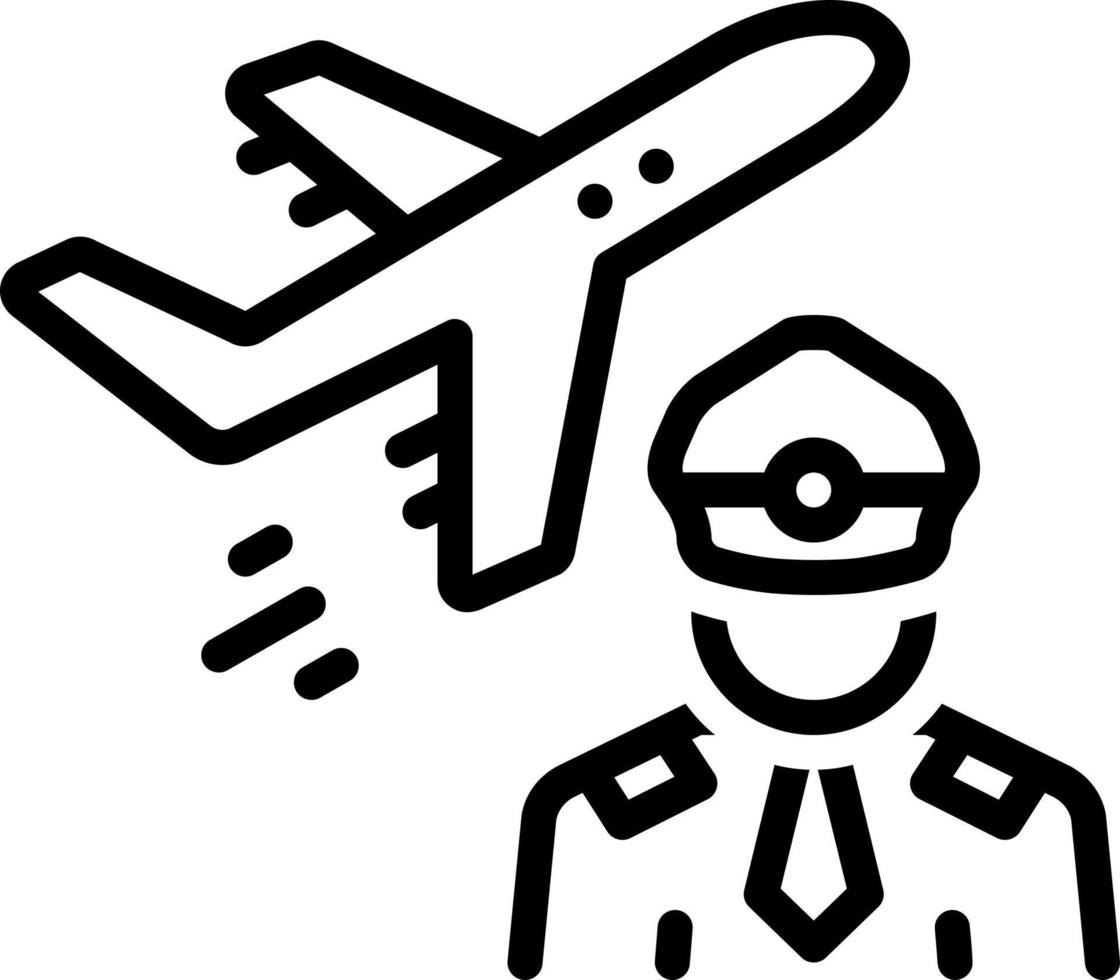 ícone de linha para aviação vetor