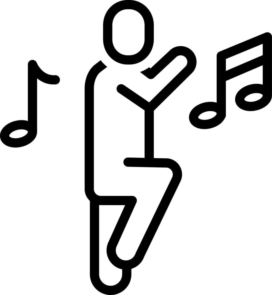 ícone de linha para dançar vetor