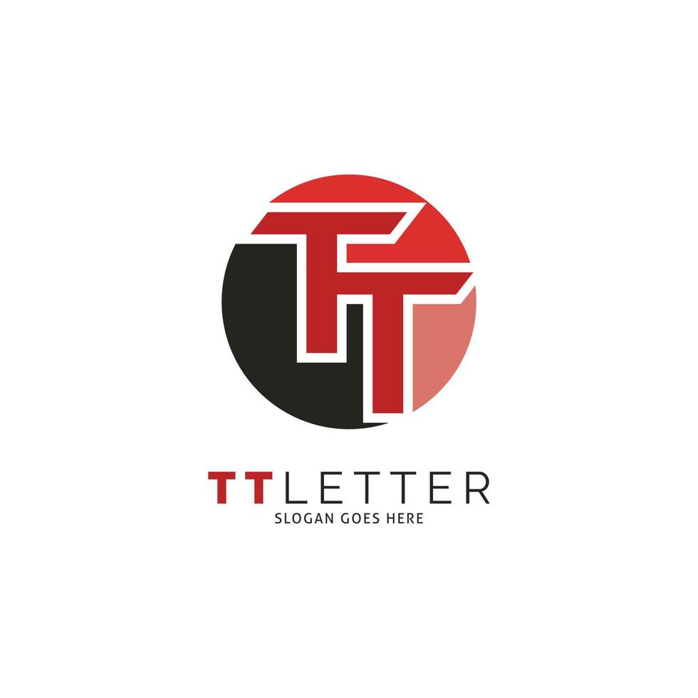 letra inicial tt ícone vetor logotipo modelo ilustração design