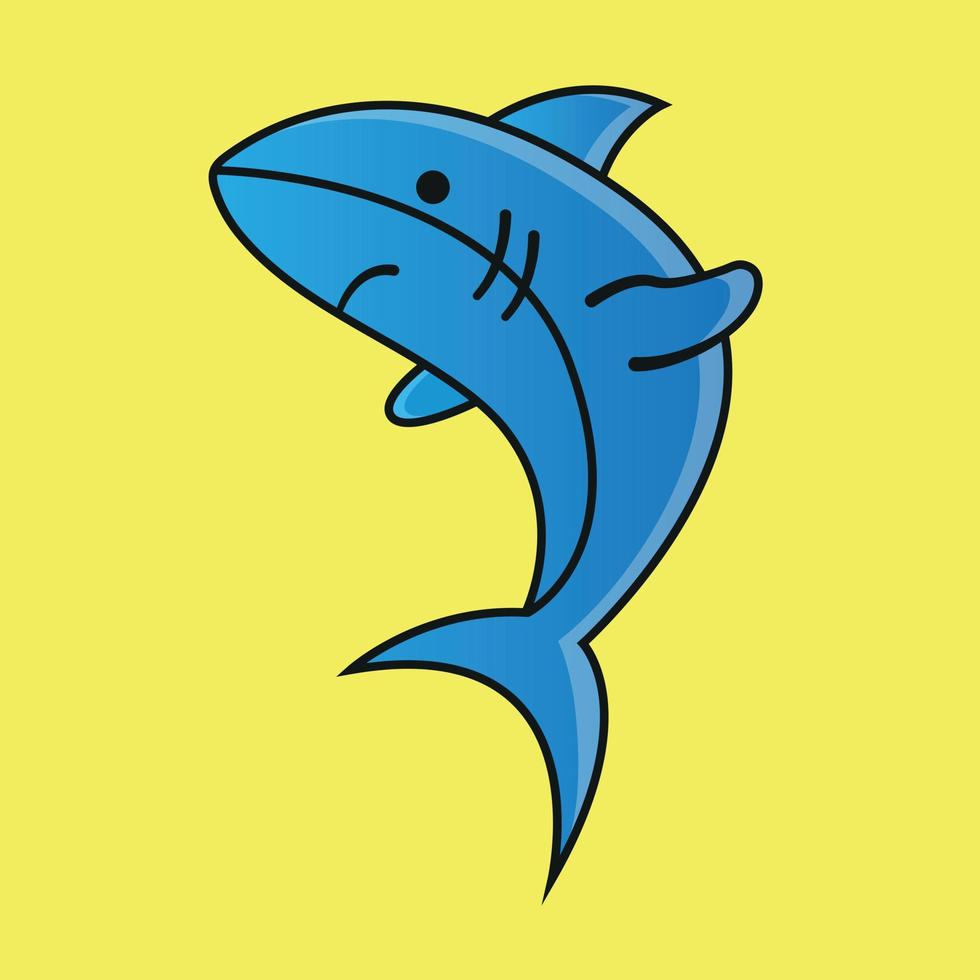 ilustração de tubarão - vetor de tubarão - desenho de tubarão