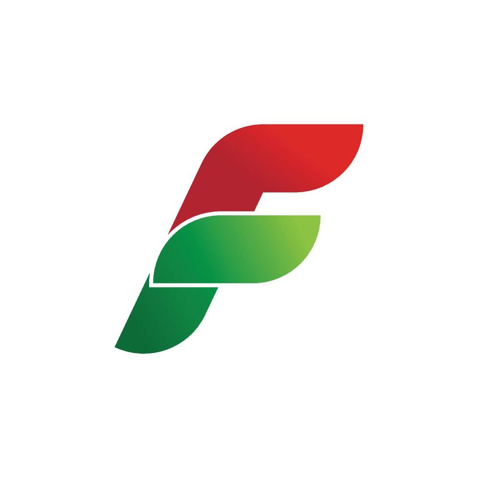 design de vetor de logotipo de letra inicial f