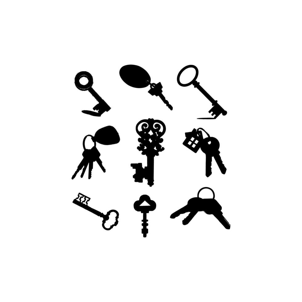 design de ilustração de ícone de bloqueio de chave vetor