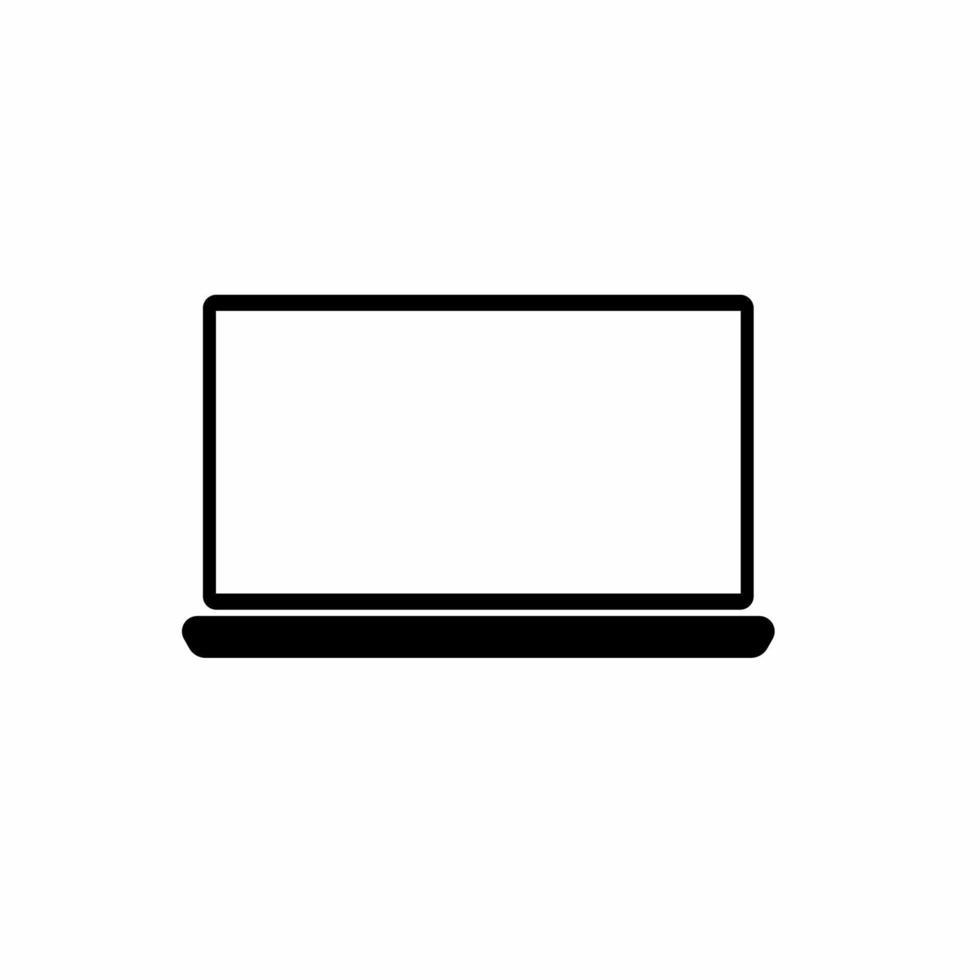 modelo de ícone de laptop isolado no fundo branco. ilustração vetorial de estoque. vetor