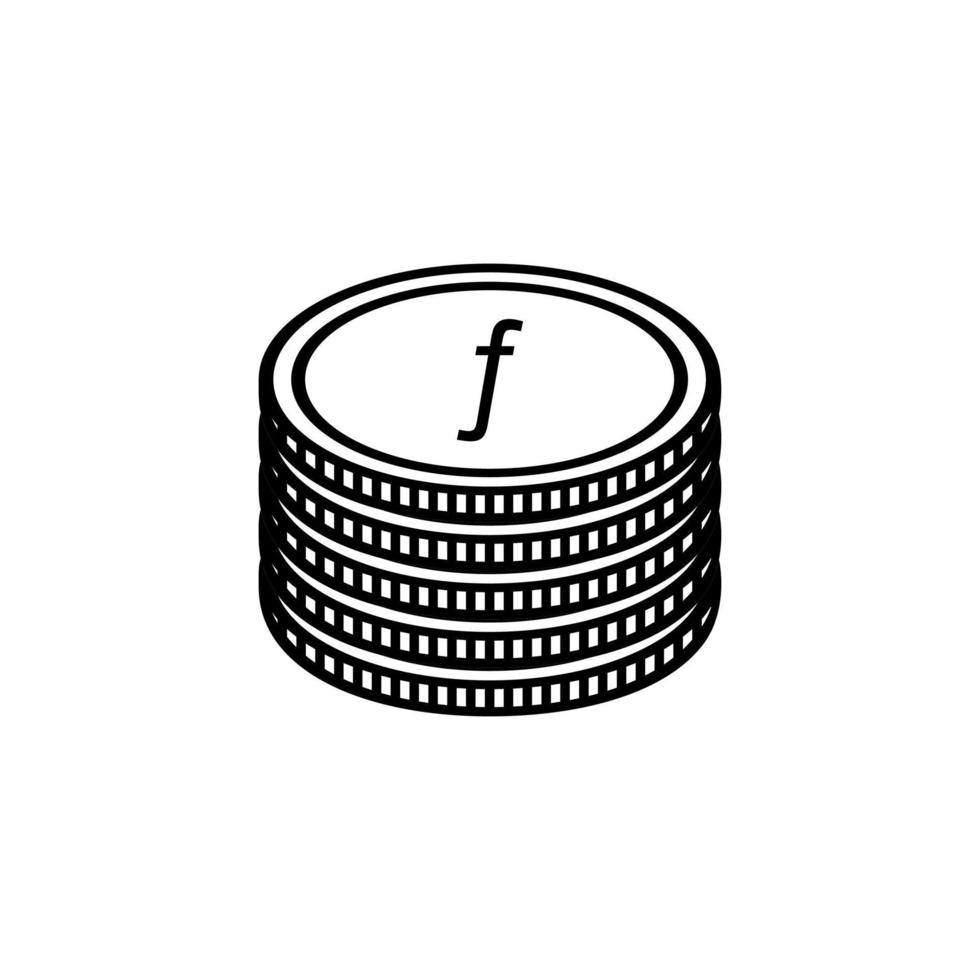 símbolo de moeda de aruba, ícone de florim de aruba, sinal de awg. ilustração vetorial vetor