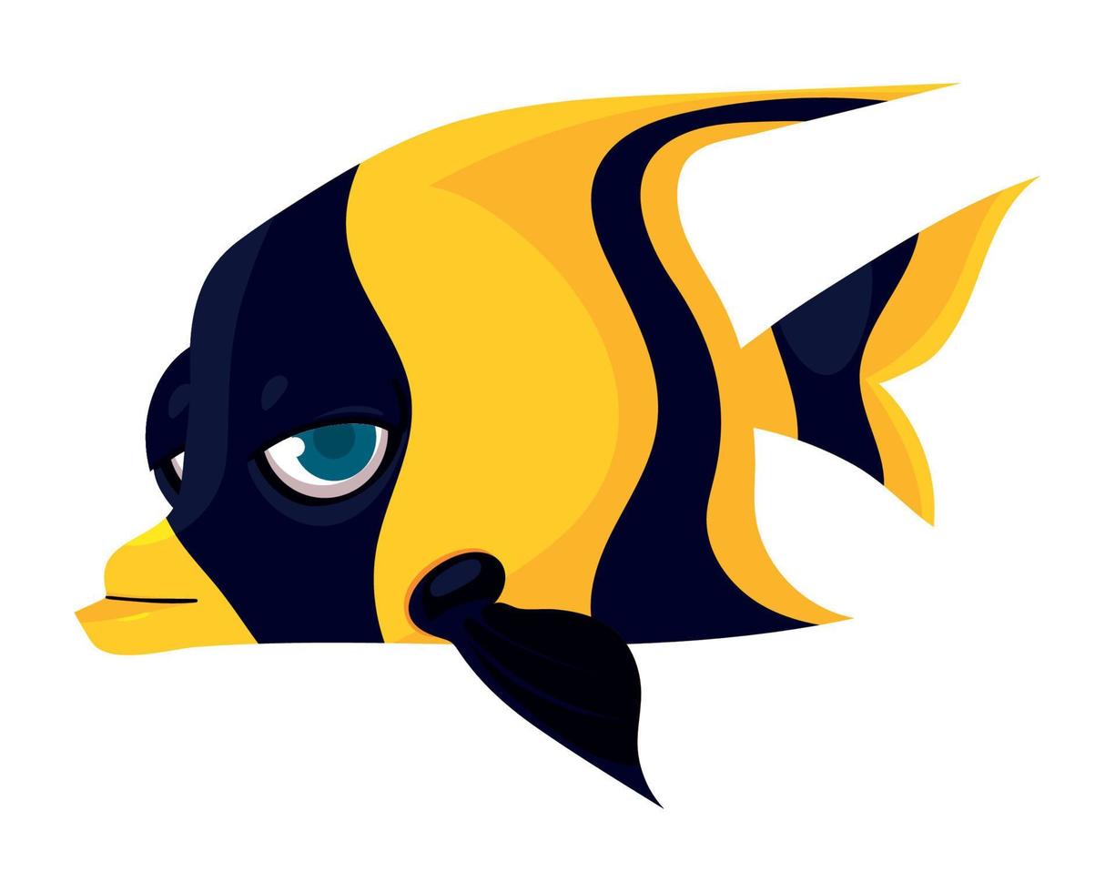 ícone plano de peixe vetor