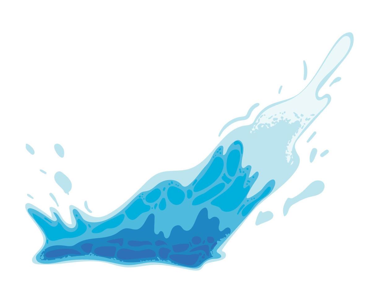 respingo de água azul vetor