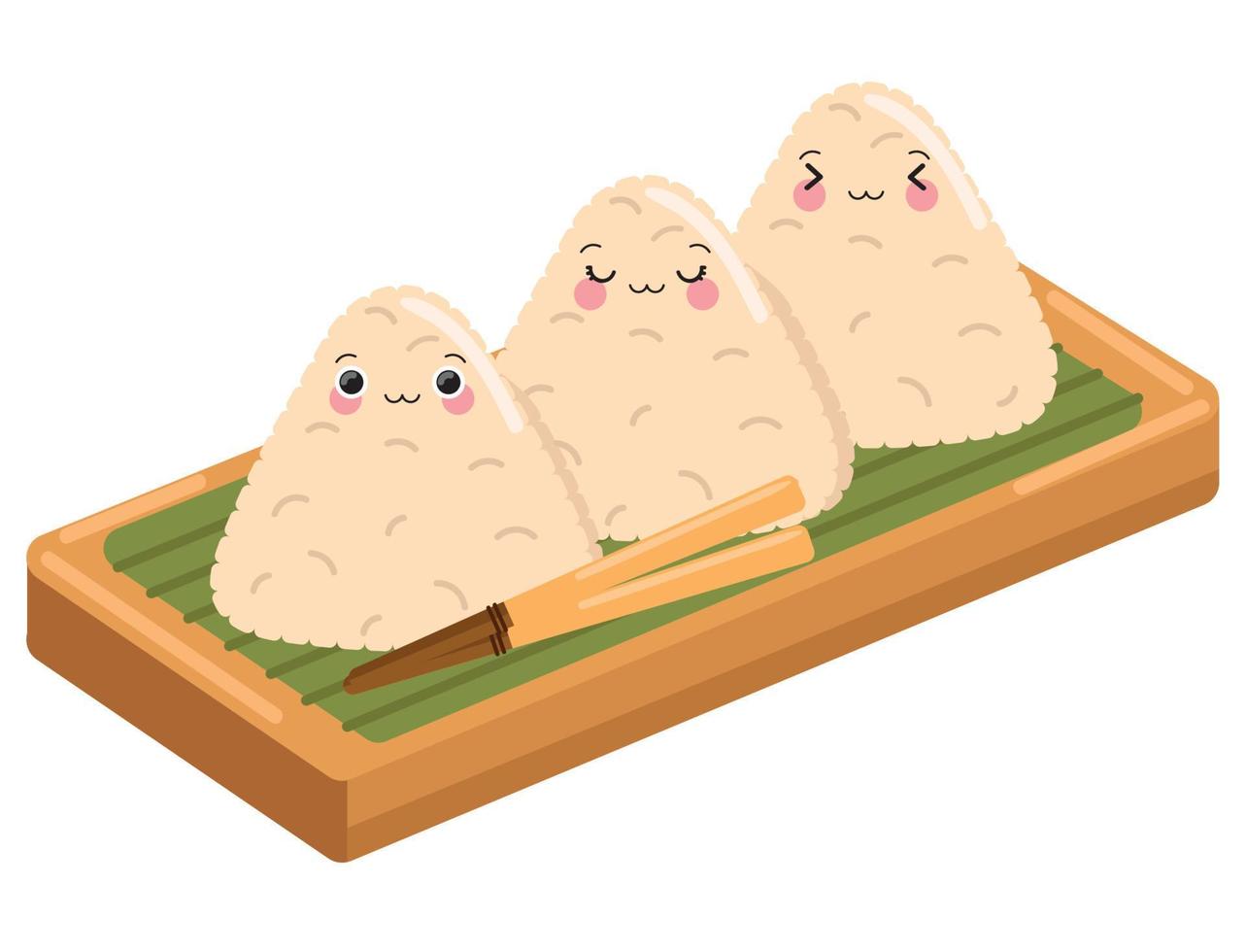 fofo zongzi kawaii vetor