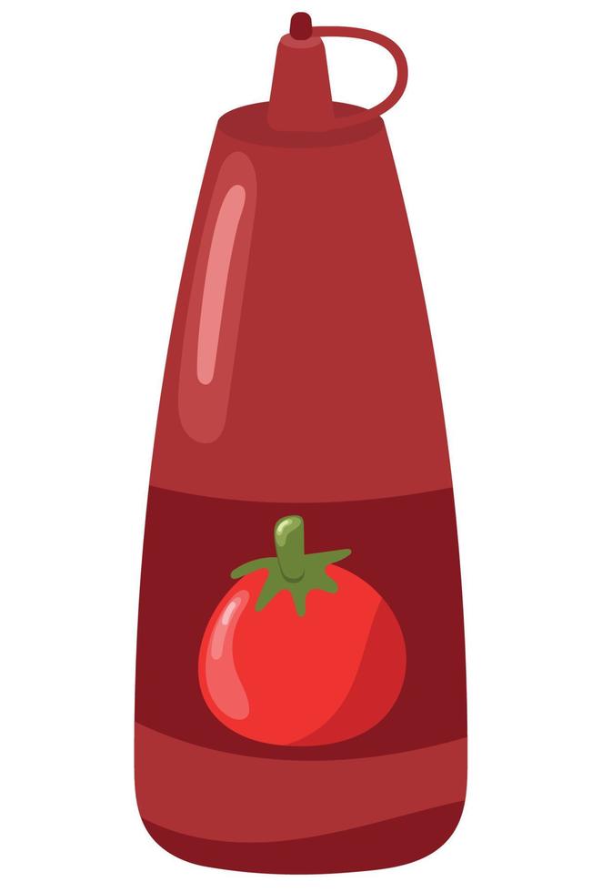 garrafa de molho de tomate vetor